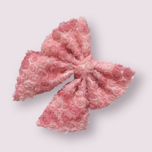 Rosy pink dog bow – available in sailor bow and bow tie styles