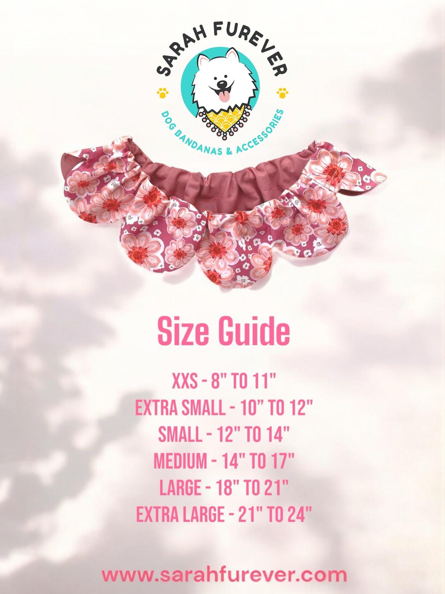 Pink Dahlia Flower Dog Bandana