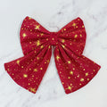 Christmas Red Dog Bow, Available in sailor bow and bow tie styles