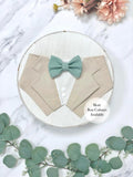 Beige Wedding Dog Tuxedo Bandana, Ring Bearer Style Available, More Colours Available