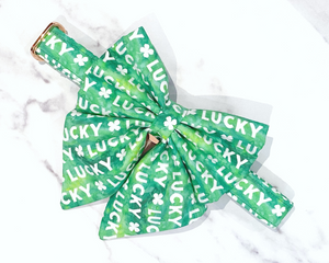 Feeling Lucky Pet Bow, Available in bow tie and sailor bow