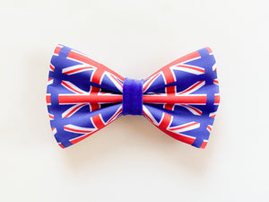 King Charles III Coronation Union Jack dog bow, Available in sailor bow and bow tie style