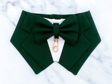 Load image into Gallery viewer, Dark Green Dog Tuxedo Bandana