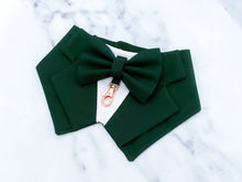 Load image into Gallery viewer, Dark Green Dog Tuxedo Bandana