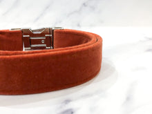 Load image into Gallery viewer, Cinnamon velvet dog collar