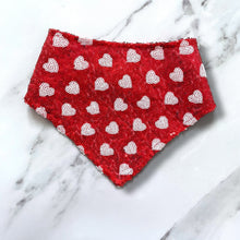 Load image into Gallery viewer, Red Hearts Valentine’s Day Bandana