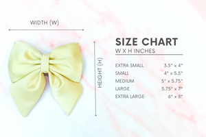 Violet silk satin bow, available in bow tie and sailor bow