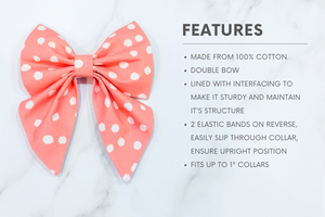 Father Christmas Dog Bow – Available in Bow Tie and Sailor Bow