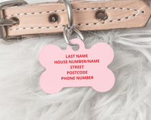 Load image into Gallery viewer, Cherries Pet ID Tag – Bone-shaped