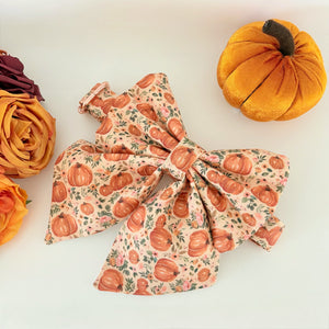 Boho Pumpkin Patch Dog Bow – Available in Bow Tie and Sailor Bow