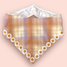 Load image into Gallery viewer, Spring Checks with Yellow Daisy Pet Bandana