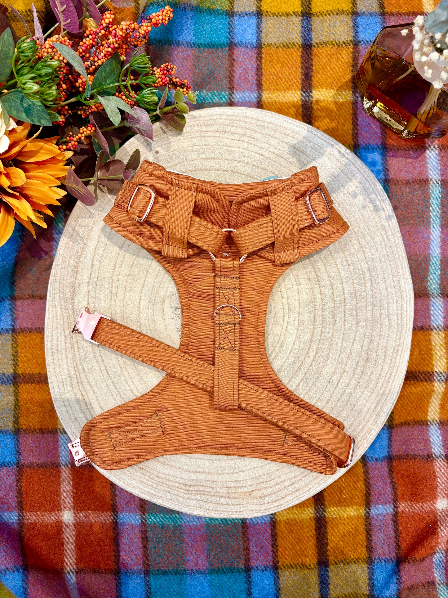 Bespoke Terracotta Dog Tuxedo Harness: Outfit for Dog Ring Bearer