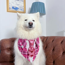 Load image into Gallery viewer, Sassy Valentines Dog Bandana with Necktie