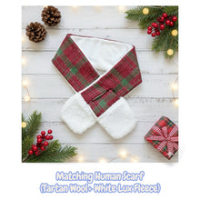 Load image into Gallery viewer, Christmas Tartan Dog Scarf, Matching Human Scarf is Available