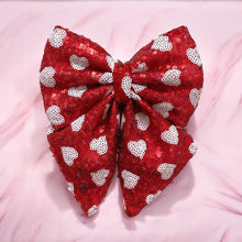 Load image into Gallery viewer, Valentine’s Day Red Hearts Sailor Bow