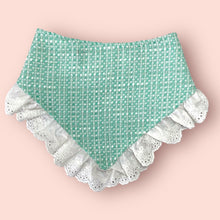 Load image into Gallery viewer, Light Mint Spring Tweed Pet Bandana