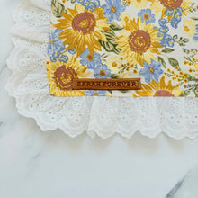 Load image into Gallery viewer, Sunflower Dreams Dog Bandana with Ruffle