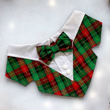 Load image into Gallery viewer, Christmas Plaid Dog Tuxedo