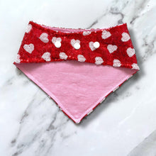 Load image into Gallery viewer, Red Hearts Valentine’s Day Bandana