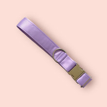 Load image into Gallery viewer, Lilac satin dog collar