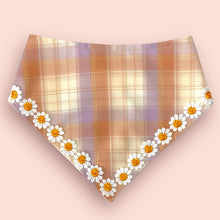 Load image into Gallery viewer, Spring Checks with Yellow Daisy Pet Bandana