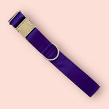 Load image into Gallery viewer, Violet silk satin dog collar