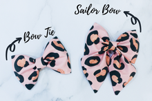 Load image into Gallery viewer, Burgundy red silk satin bow, available in bow tie and sailor bow