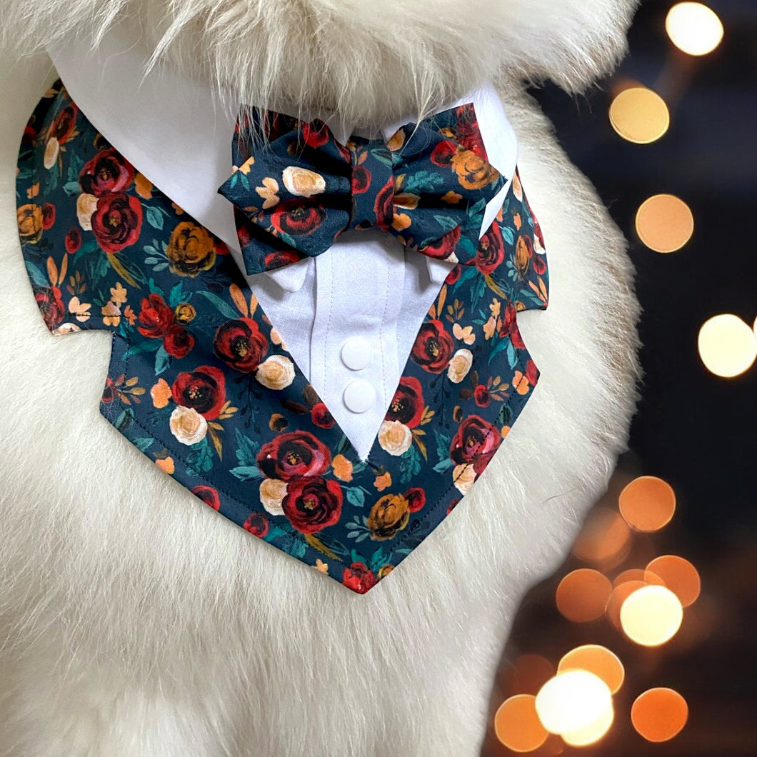 Winter Floral Dog Tuxedo