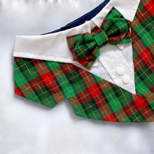 Load image into Gallery viewer, Christmas Plaid Dog Tuxedo