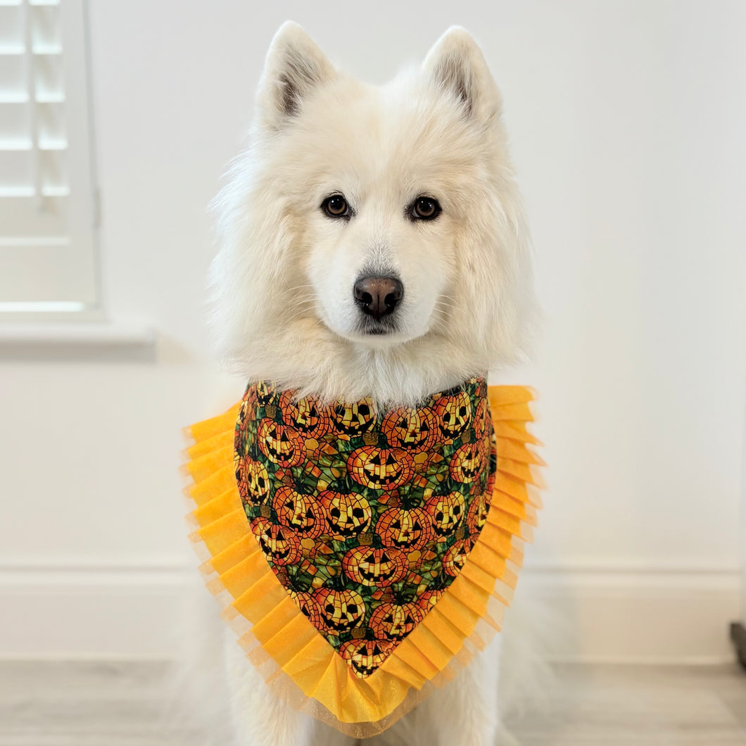 Spooky Halloween Pumpkin Dog Bandana