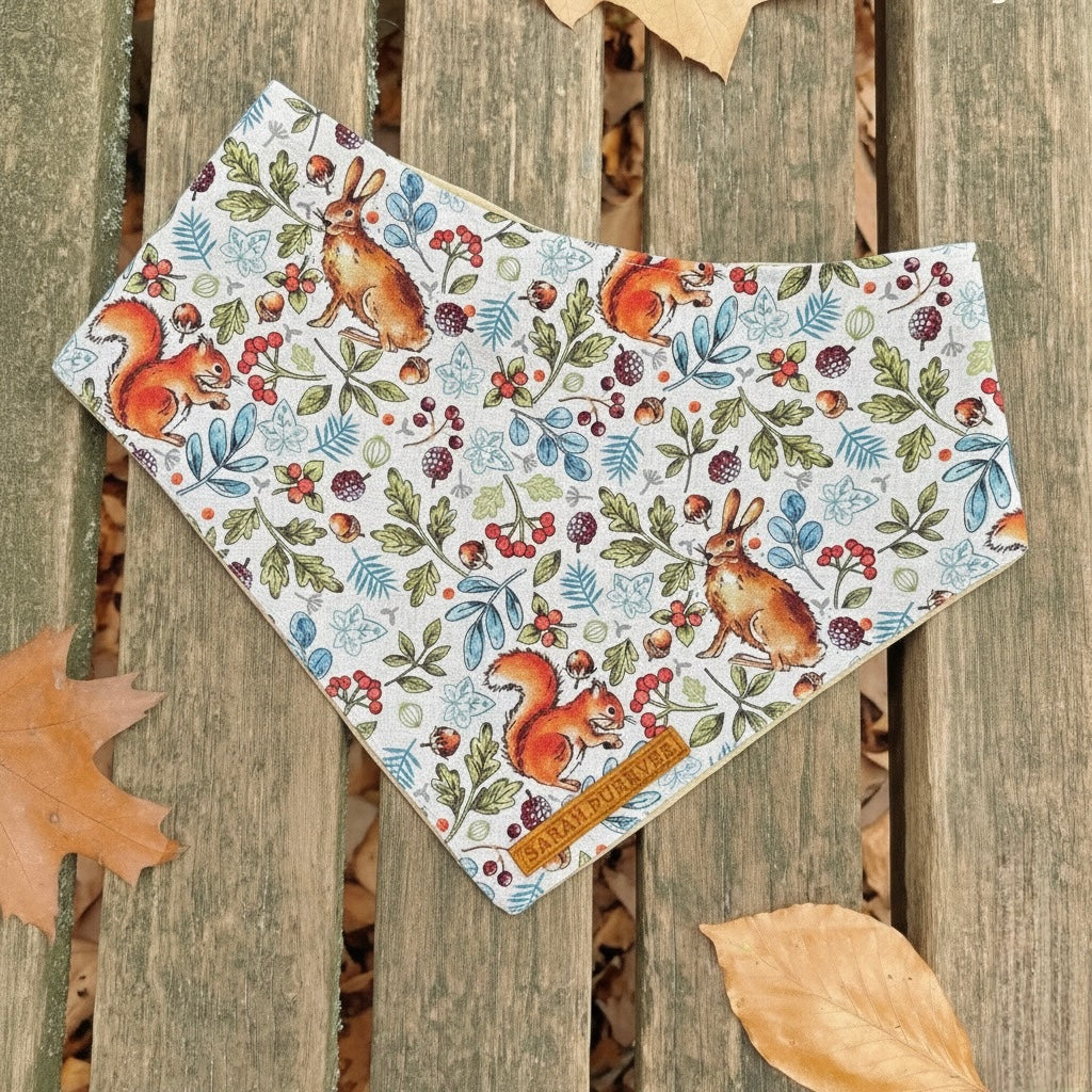 Autumnal Woodland Dog Bandana