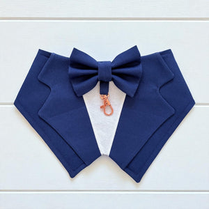 Navy Dog Tuxedo Bandana