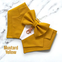 Load image into Gallery viewer, Mustard Yellow Dog Tuxedo Bandana