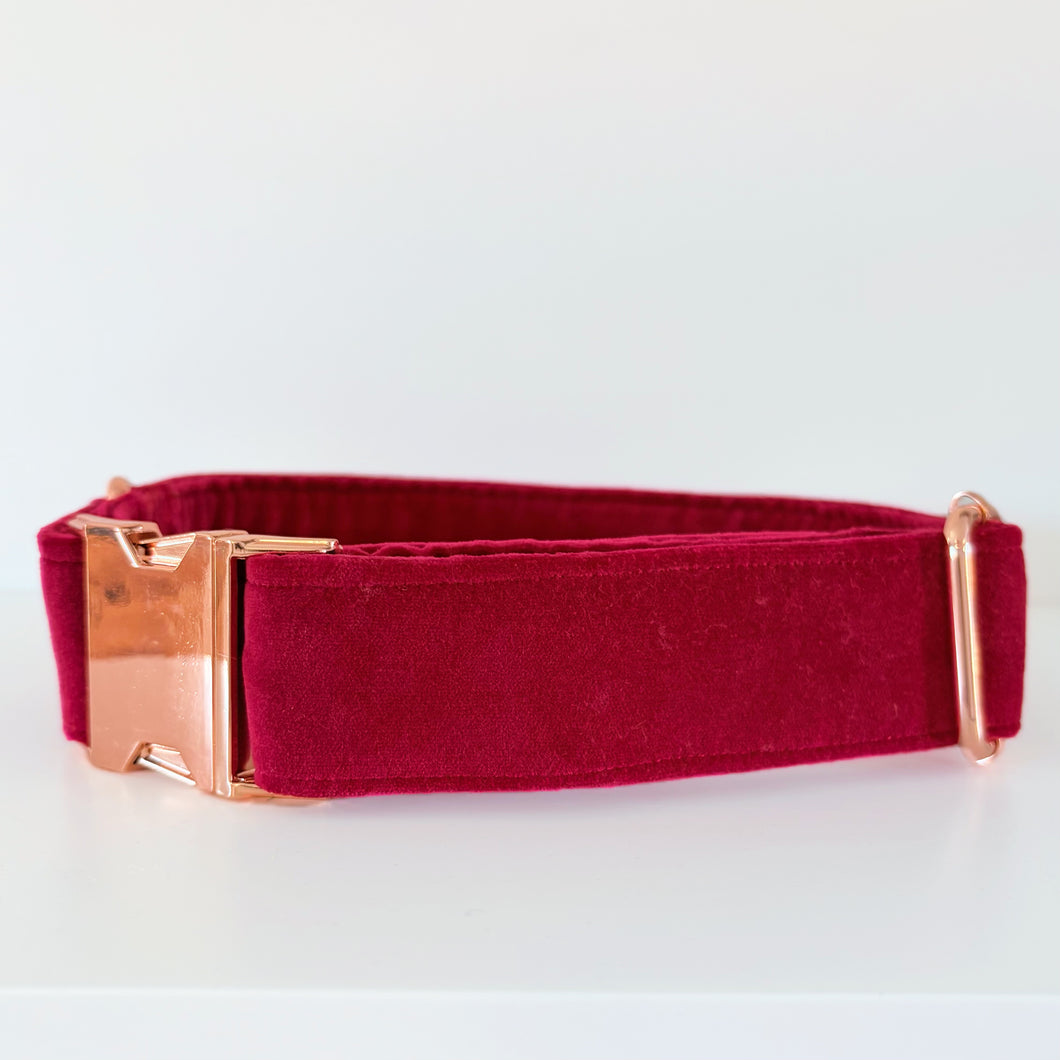 Red Velvet Dog Collar