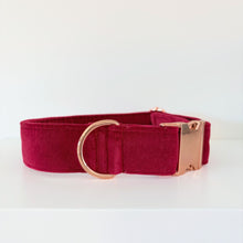 Load image into Gallery viewer, Red Velvet Dog Collar