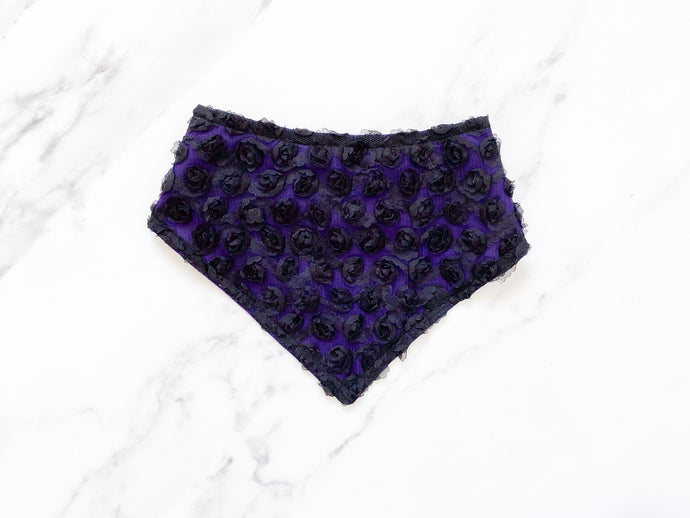 Halloween 3D Lace Black Rose Dog Bandana