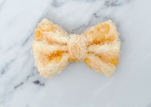 Load image into Gallery viewer, Champagne Gold Roses Wedding dog bow – available in sailor bow and bow tie styles