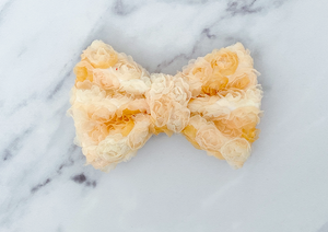 Champagne Gold Roses Wedding dog bow – available in sailor bow and bow tie styles