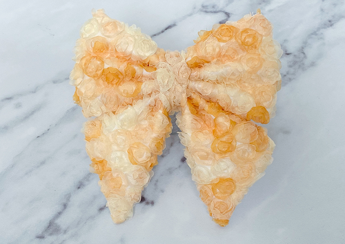 Champagne Gold Roses Wedding dog bow – available in sailor bow and bow tie styles