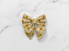 Load image into Gallery viewer, Boho Sunflower bow – Available in Bow Tie and Sailor Bow