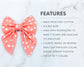 Valentine's day dog bow – Available in sailor bow and bow tie style– Optional to upgrade with matching dog collar