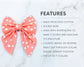 Valentine's day fuscia pink plaid dog bow – Available in sailor bow and bow tie style– Optional to upgrade with matching dog collar