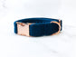 Marine blue velvet dog bow – Available in sailor bow and bowtie(no tails) perfect for wedding, birthday, engagement party