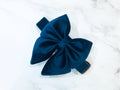 Marine blue velvet dog bow – Available in sailor bow and bowtie(no tails) perfect for wedding, birthday, engagement party