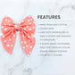 Flower Blossom Dog Sailor Bow – Dog Collar Bow – Handcrafted in the UK
