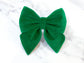 Green Velvet dog sailor bow – perfect pet bow for Christmas – New Year – Wedding – handmade in the UK
