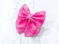 Valentine's day fuscia pink plaid dog bow – Available in sailor bow and bow tie style– Optional to upgrade with matching dog collar