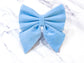 Sky blue velvet dog sailor bow – perfect for wedding, birthday, engagement party – handmade in the UK