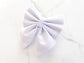 Pure White Velvet Dog Bow – Available in Sailor Bow and Bow Tie –  Dog Wedding Attire – Optional to Add Matching White Velvet Pet Collar