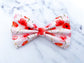 Pink Poppy Flower Dog Bow, Available in Bow Tie and Sailor Bow Styles